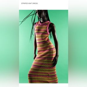 ZARA KNIT MIDI DRESS